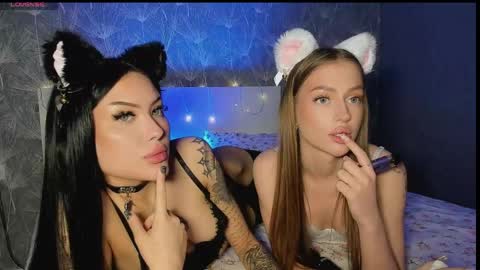 Jess blond and Leila brunette online show from April 19, 1:43 pm