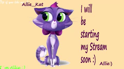 Snapshot of allie__kat chatting on February 7, 3:16 pm Allie online show from February 7, 3:16 pm
