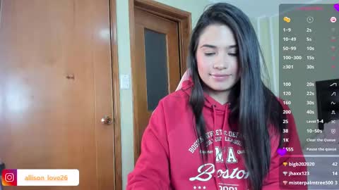 Snapshot of allison_love chatting on February 14, 8:21 am allison online show from February 14, 8:21 am