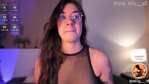Snapshot of ally_addams chatting on February 15, 9:04 pm Ally online show from February 15, 9:04 pm