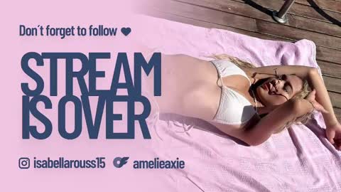 Snapshot of amelieaxie chatting on January 15, 9:45 am Isabella online show from January 15, 9:45 am