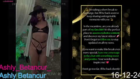 Snapshot of ashlybetancurxxx chatting on December 16, 6:32 am Ashly Betancur online show from December 16, 6:32 am