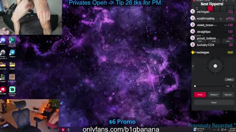 Snapshot of b1gbanana chatting on February 22, 4:51 am b1gbanana online show from February 22, 4:51 am
