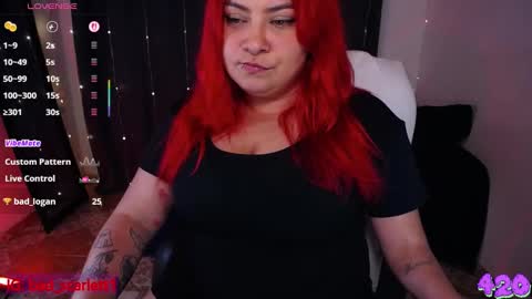 Snapshot of bad_scarlett1 chatting on March 5, 11:27 pm Scarlett online show from March 5, 11:27 pm