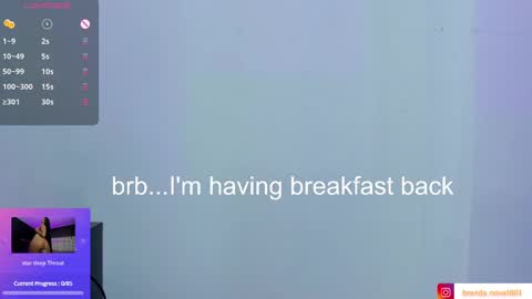 Snapshot of brenda_nova18 chatting on February 27, 2:21 pm Brenda online show from February 27, 2:21 pm