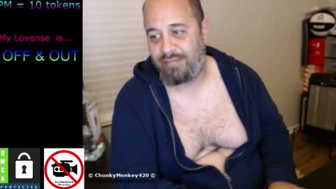 Snapshot of chunkymonkey420 chatting on February 10, 8:53 am Spencer Smokey Bear online show from February 10, 8:53 am