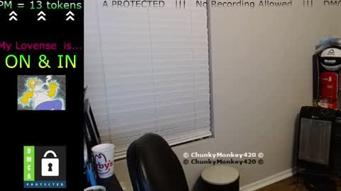 Snapshot of chunkymonkey420 chatting on February 25, 5:41 am Spencer Smokey Bear online show from February 25, 5:41 am