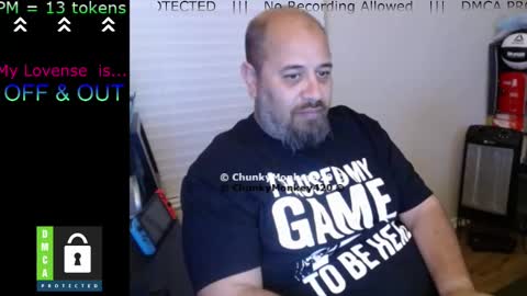 Snapshot of chunkymonkey420 chatting on March 1, 6:46 am Spencer Smokey Bear online show from March 1, 6:46 am