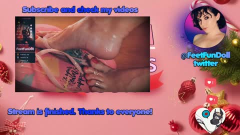 Snapshot of feetfundoll chatting on January 26, 4:41 am Lisa Dove aka FeetFunDoll online show from January 26, 4:41 am