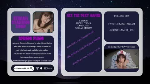 Lex Vive foxygamer cb online show from May 9, 1:11 am