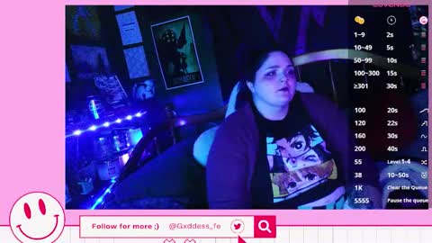 Snapshot of gxddess_fe chatting on January 2, 6:29 am Goddess Fe online show from January 2, 6:29 am