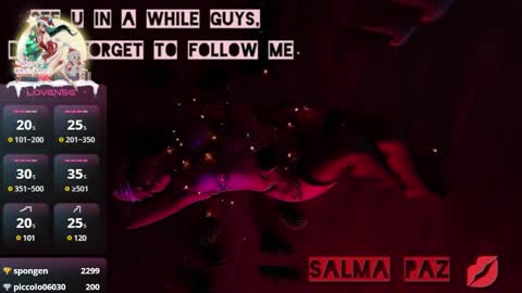 Snapshot of hairyandsexysalma chatting on December 22, 7:22 am SALMA online show from December 22, 7:22 am