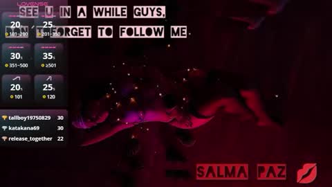 Snapshot of hairyandsexysalma chatting on January 20, 7:47 am SALMA online show from January 20, 7:47 am