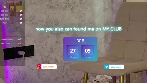 your kitty JANE roawww online show from January 27, 11:11 am