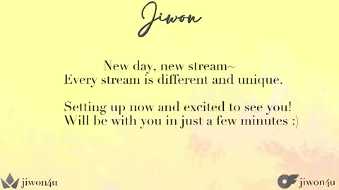Snapshot of jiwon4u chatting on February 26, 12:25 pm Jiwon online show from February 26, 12:25 pm