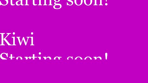 Kiwi online show from January 15, 11:48 am