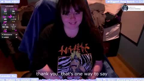 Snapshot of lavendermei chatting on February 11, 2:16 am LavenderMei online show from February 11, 2:16 am