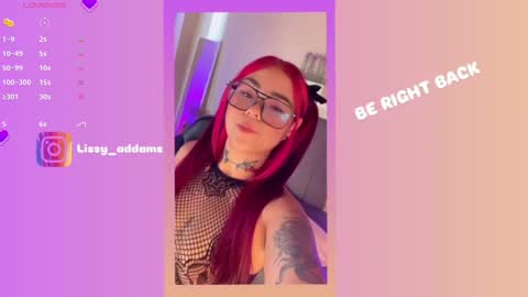 Snapshot of lissy_addams chatting on February 26, 10:31 pm Lissy online show from February 26, 10:31 pm