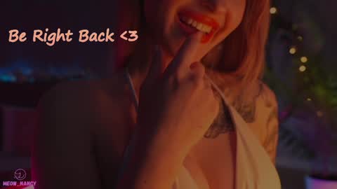 Snapshot of meow_nancy chatting on January 14, 8:20 am Heeyyooo Im Nans Subscribe to me I will be glad online show from January 14, 8:20 am