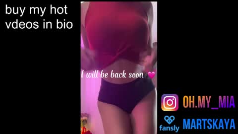Snapshot of mia4sin chatting on April 9, 8:31 am Mia Martskaya online show from April 9, 8:31 am