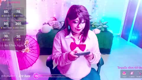 Snapshot of milkysakura chatting on February 20, 3:01 am Abby Lilia online show from February 20, 3:01 am