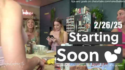 Snapshot of nakedbakers chatting on February 27, 1:38 am Naked Bakers online show from February 27, 1:38 am