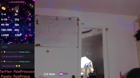 Snapshot of pain_prince chatting on December 25, 6:09 pm Pain Prince online show from December 25, 6:09 pm