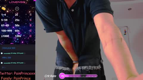 Snapshot of pain_prince chatting on January 6, 3:19 pm Pain Prince online show from January 6, 3:19 pm