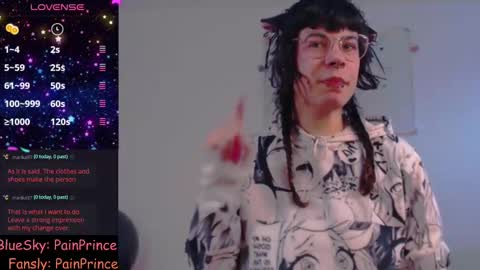 Snapshot of pain_prince chatting on February 20, 2:46 pm Pain Prince online show from February 20, 2:46 pm