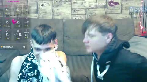 Snapshot of passionate_bonds chatting on April 17, 12:57 am Max tall dark-haired guy with tattoos and Phil blond-haired online show from April 17, 12:57 am