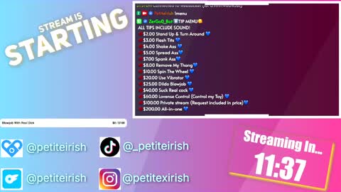 Snapshot of petiteirish_ chatting on March 23, 6:56 pm Petite Irish online show from March 23, 6:56 pm