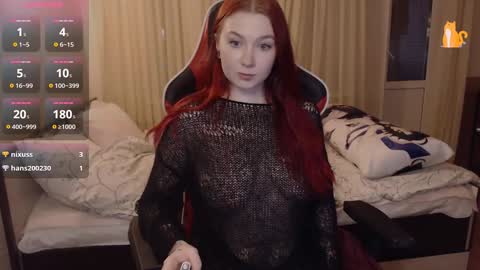 Snapshot of redhaired_kitty chatting on December 4, 6:00 am Lina online show from December 4, 6:00 am