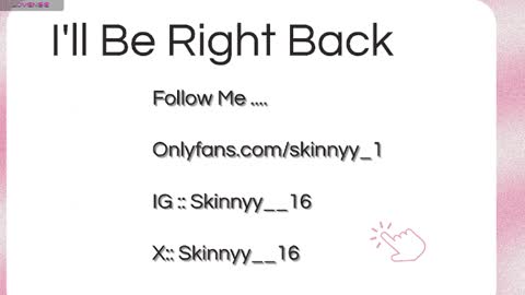 Snapshot of skinnyy__016__ chatting on May 7, 11:48 am Skinnyy online show from May 7, 11:48 am