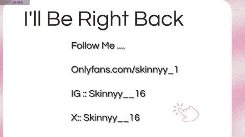 Snapshot of skinnyy__016__ chatting on May 9, 9:03 am Skinnyy online show from May 9, 9:03 am
