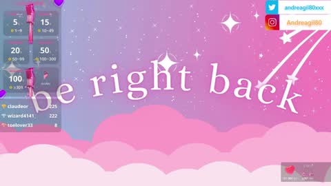 Snapshot of sweetandreagil chatting on January 29, 1:37 am Andrea Cheryl GiLandreagil80 In Instagram online show from January 29, 1:37 am