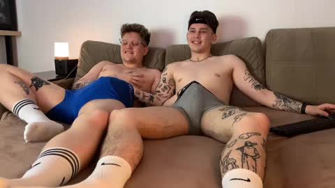 Noah blonde and Josh dark hair Nike guy online show from May 13, 4:48 pm