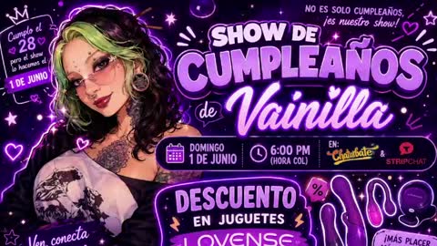 Vainilla Independent model online show from May 23, 1:22 am