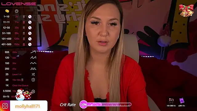 Snapshot of MollyHallss chatting on December 11, 12:33 am MollyHallss online show from December 11, 12:33 am