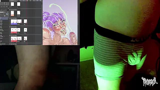 Snapshot of DrenchedArt chatting on October 7, 4:20 am DrenchedArt online show from October 7, 4:20 am