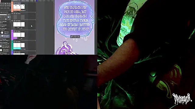 Snapshot of DrenchedArt chatting on October 15, 4:45 am DrenchedArt online show from October 15, 4:45 am