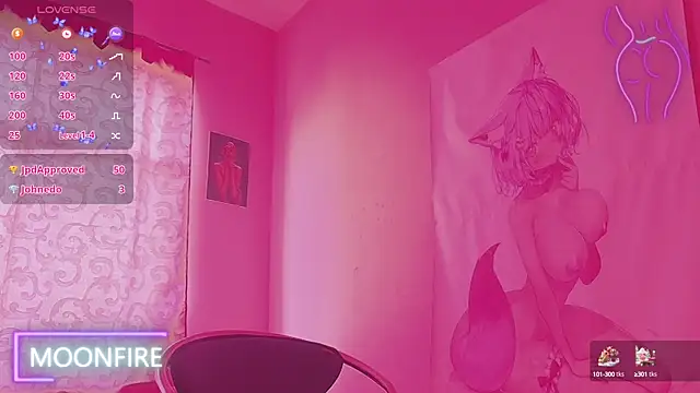 Snapshot of moonfiredancer chatting on February 28, 2:42 pm moonfiredancer online show from February 28, 2:42 pm