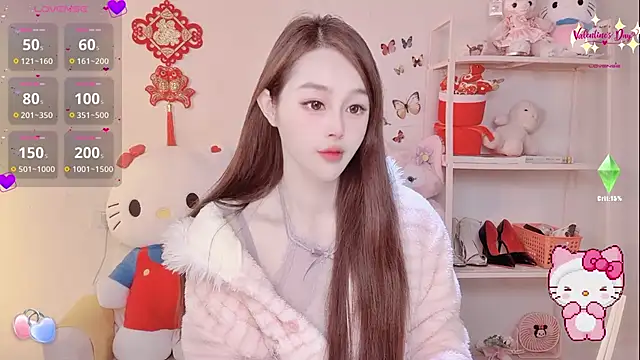 Snapshot of Kiss-18 chatting on February 14, 6:54 am Kiss-18 online show from February 14, 6:54 am