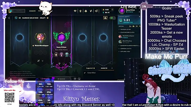 Snapshot of SassyKittyn chatting on March 17, 7:02 am SassyKittyn online show from March 17, 7:02 am