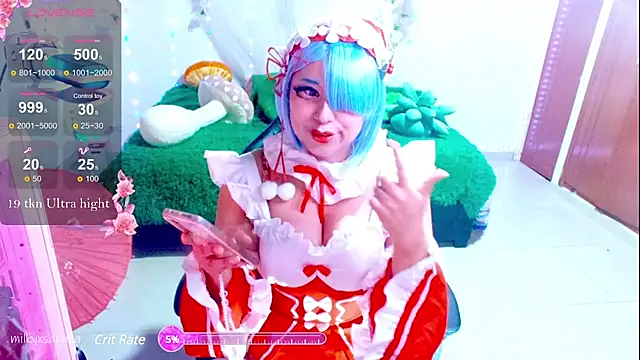Snapshot of MilkyXSakura chatting on December 16, 2:57 am MilkyXSakura online show from December 16, 2:57 am