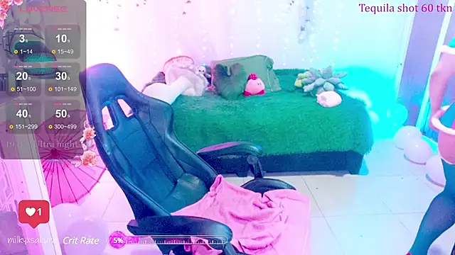 Snapshot of MilkyXSakura chatting on February 17, 3:36 am MilkyXSakura online show from February 17, 3:36 am