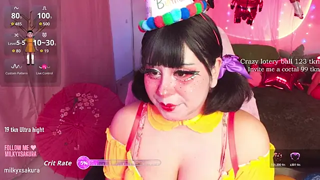 MilkyXSakura online show from February 8, 1:20 am