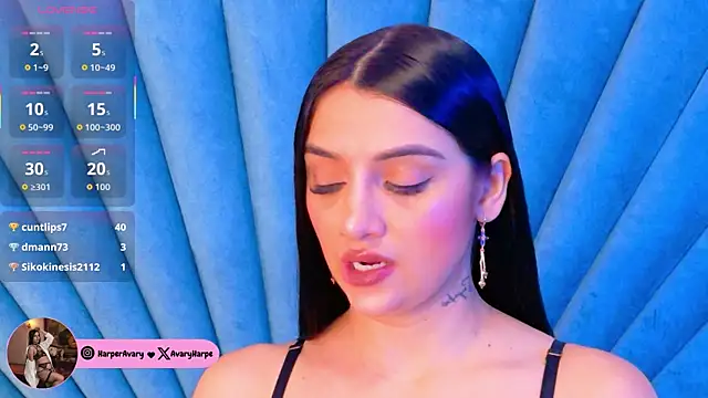 Snapshot of Harper-Avary chatting on October 10, 3:00 pm Harper-Avary online show from October 10, 3:00 pm