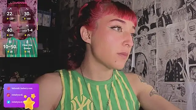 Snapshot of NickiYoung chatting on April 9, 2:22 pm NickiYoung online show from April 9, 2:22 pm