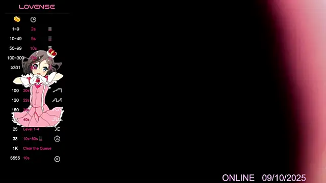 Snapshot of Alice-randy chatting on October 9, 1:42 pm Alice-randy online show from October 9, 1:42 pm