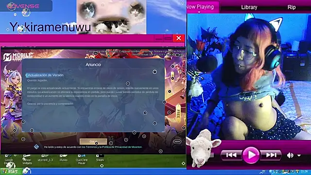 Snapshot of YukiRam chatting on November 27, 2:02 am YukiRam online show from November 27, 2:02 am